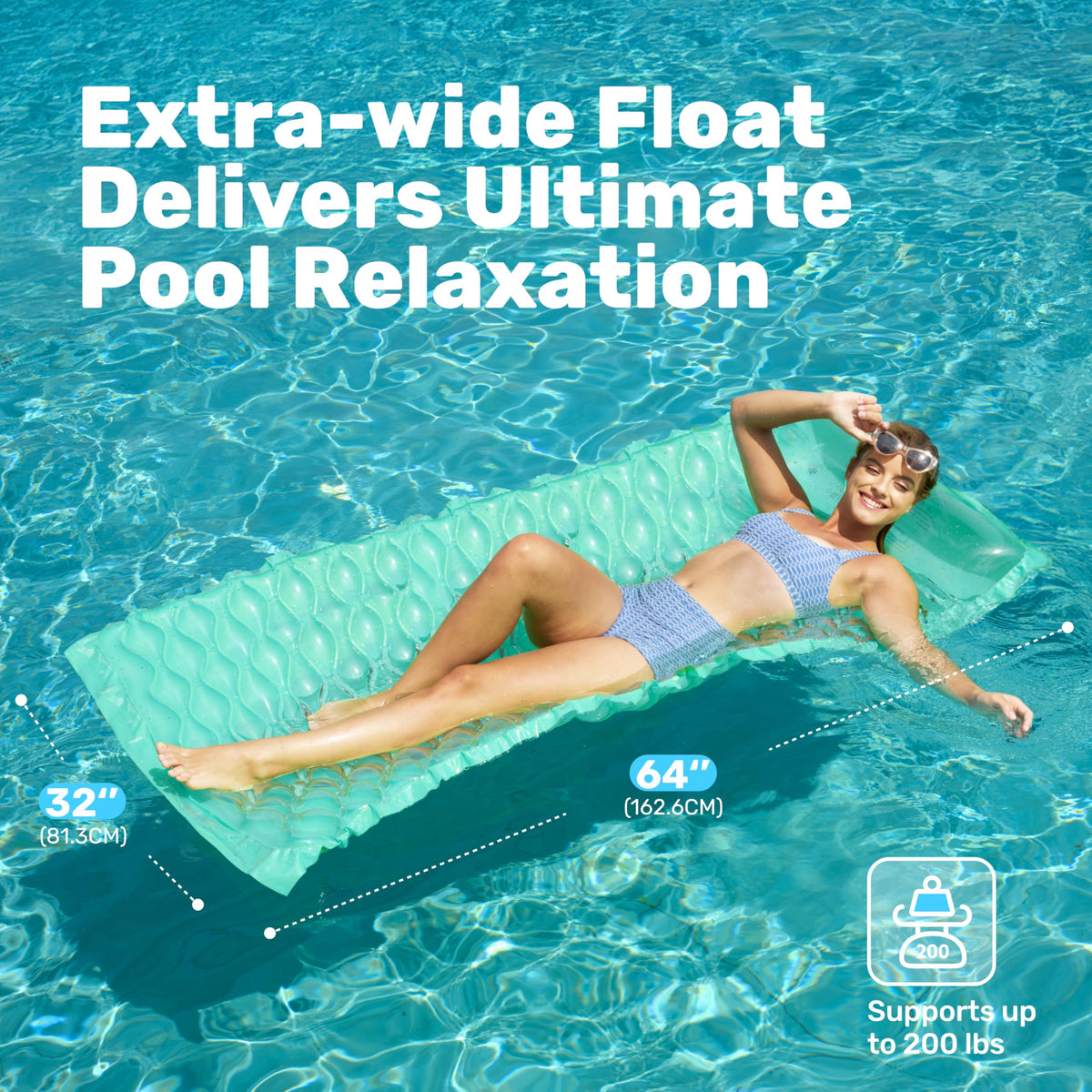 Sloosh inflatable pool float purple headrest for relaxing water time