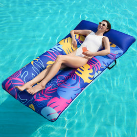 Sloosh XL blue pool float with generous lounging space for pool or beach.