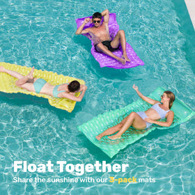 Sloosh inflatable pool float yellow headrest for easy poolside relaxation