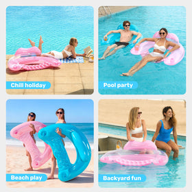 Sloosh floats ideal for pool parties and lake trips.