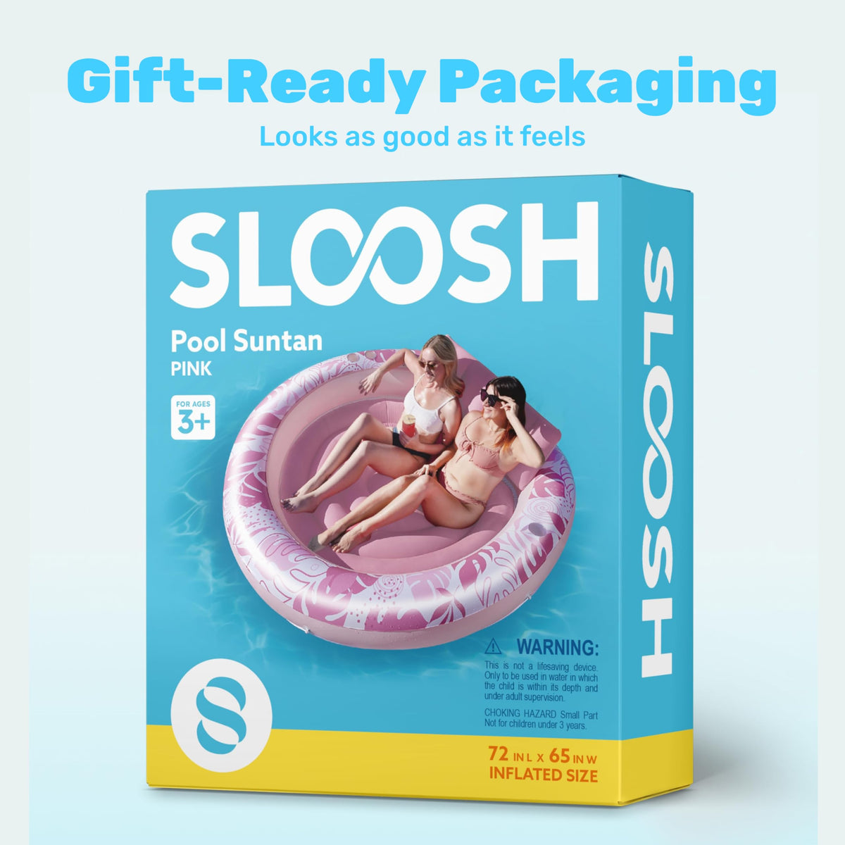 Sloosh inflatable pool float ideal for parties or gifts.