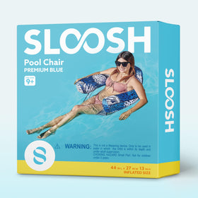 Sloosh plant-pattern floating chair ready for lake or pool