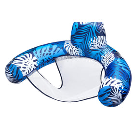Sloosh inflatable pool noodle chair folded view shows compact travel-friendly design