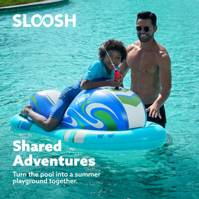 Sloosh inflatable seat for comfortable riding on water