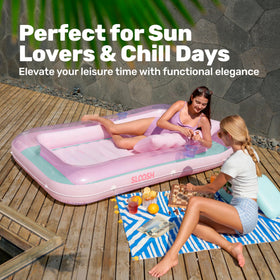 Sloosh pool float ideal for backyard lounging and pool days.
