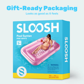 Sloosh tanning pool lounger invites calm solo time and sun lounging.