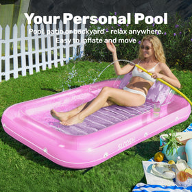 Sloosh tanning pool lounger drink holders for effortless hydration.