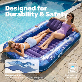 Pad eyes allow secure tying on the Sloosh pool bed.