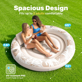 Sloosh pool lounger pillow close-up showing comfortable head support.