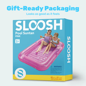 Sloosh pink pool lounger makes a great party gift for celebrations.
