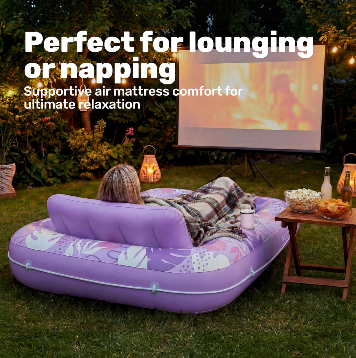 Perfect for solo backyard sunbathing with Sloosh pool lounger