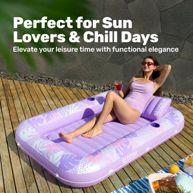 Inflates rapidly and packs away for weekend getaways with Sloosh