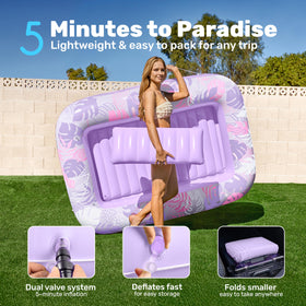 UV-resistant PVC Sloosh lounger durable for season-long use