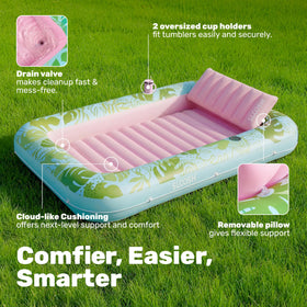Sloosh lounger wrap-around rope adds stability for solo use