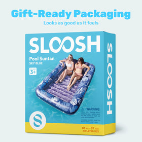 Sloosh XL dark blue lounger adds luxurious style to pool days.