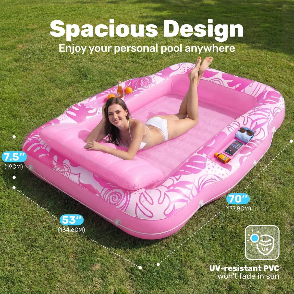 SLOOSH quick inflate and deflate for easy transport and setup