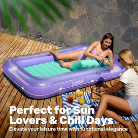Sloosh l-purple-green color design on inflatable float
