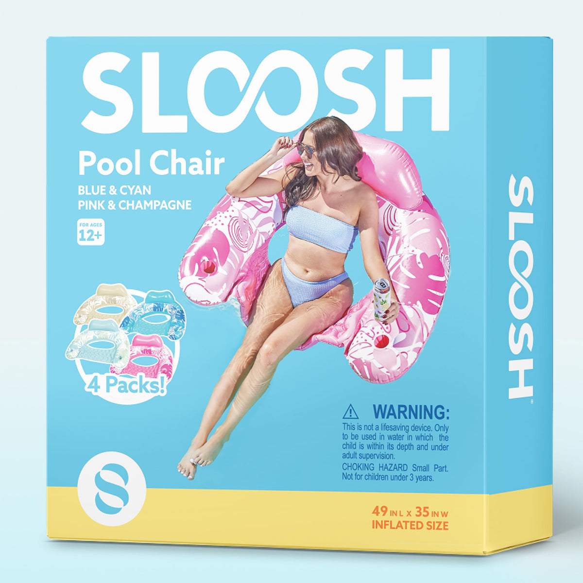 Sloosh lightweight folded design for easy packing on trips.