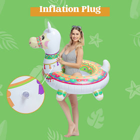 SLOOSH llama tail detail adds quirky style to your pool or beach day
