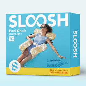 Sloosh stylish pool raft for parties and summer water fun.