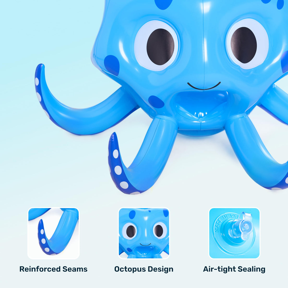 Sloosh octopus ring-toss setup for portable pool fun