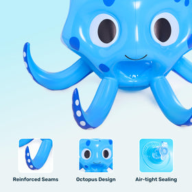 Sloosh octopus ring-toss setup for portable pool fun