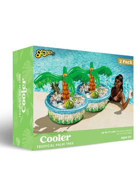 Sloosh palm-tree cooler setup ready for summer beach party vibes