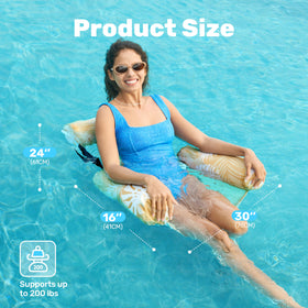 Sloosh champagne leaves raft brings stylish relaxation on hot days.