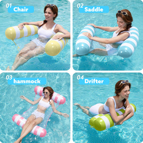 Sloosh Pink 4-in-1 hammock float offering vibrant pool seating
