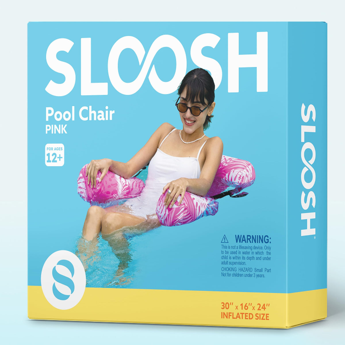 Sloosh pink leaves inflatable setup adding tropical vibes and rest