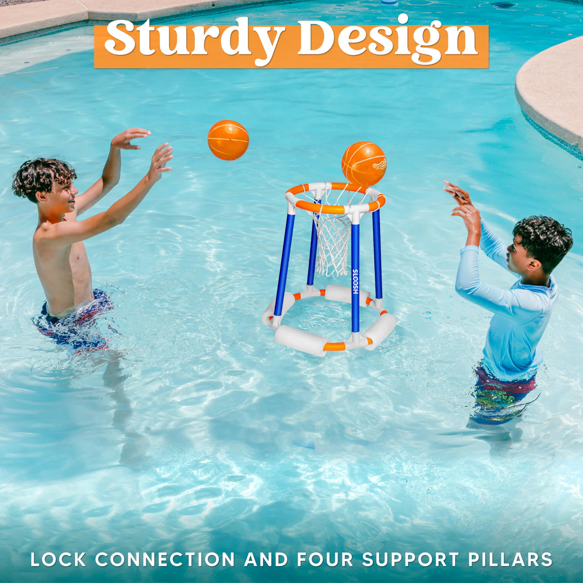 Sloosh hoop net detail highlights durable material and reliable catching action.