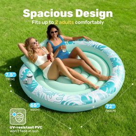 Sloosh pool float provides 360-degree comfort for relaxed social lounging