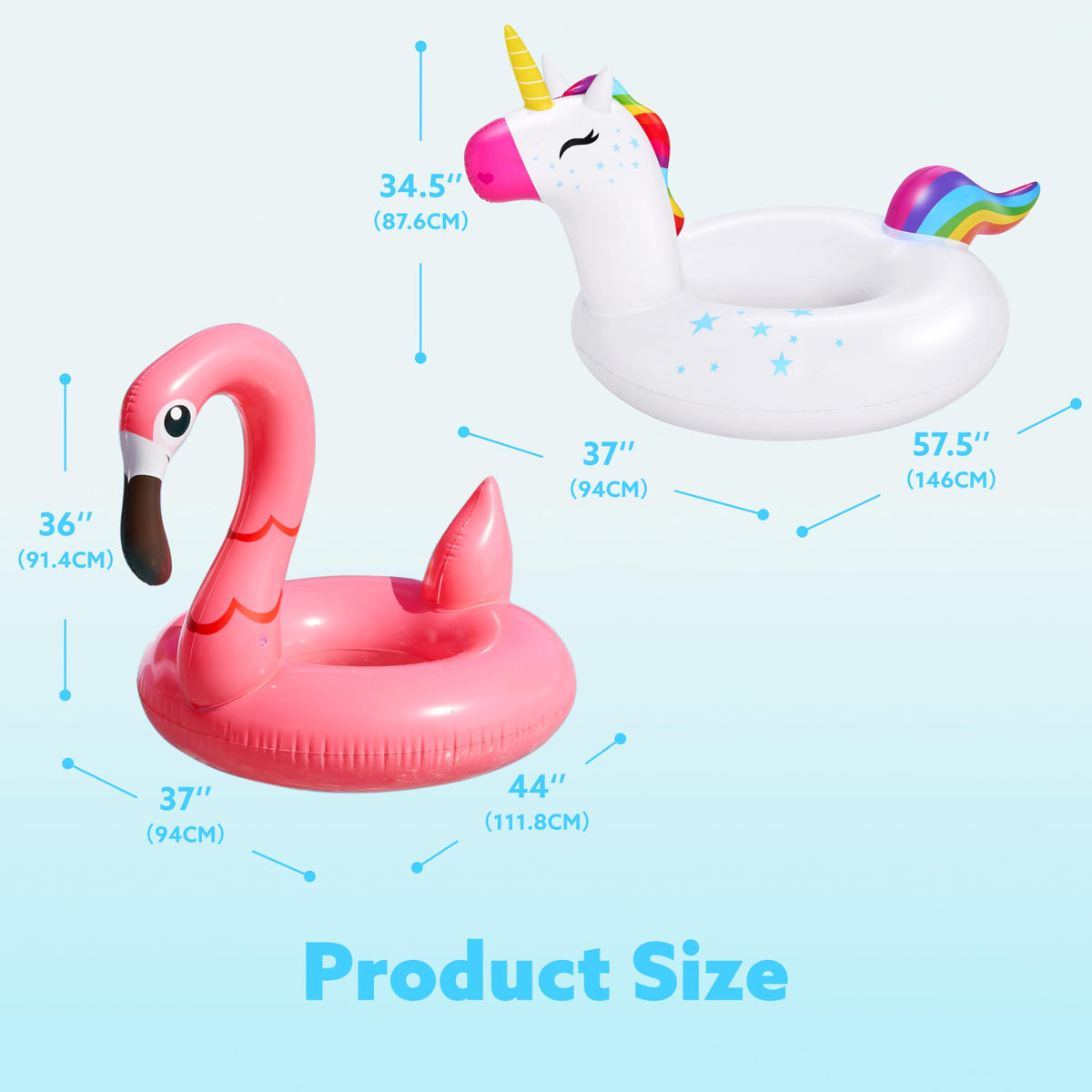Sloosh pool float bundle on sunny beach, ready for celebrations and games.