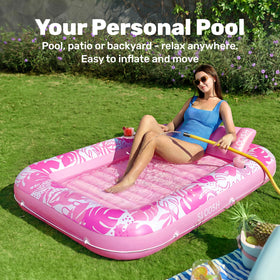 Sloosh pool float with drink holders for easy refreshments at the water.