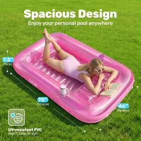 SLOOSH pool float with removable pillow for ergonomic comfort