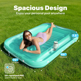 Sloosh pool float with removable pillow for all-day comfort.