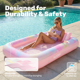 Sloosh pool float with two drink holders for easy beverages