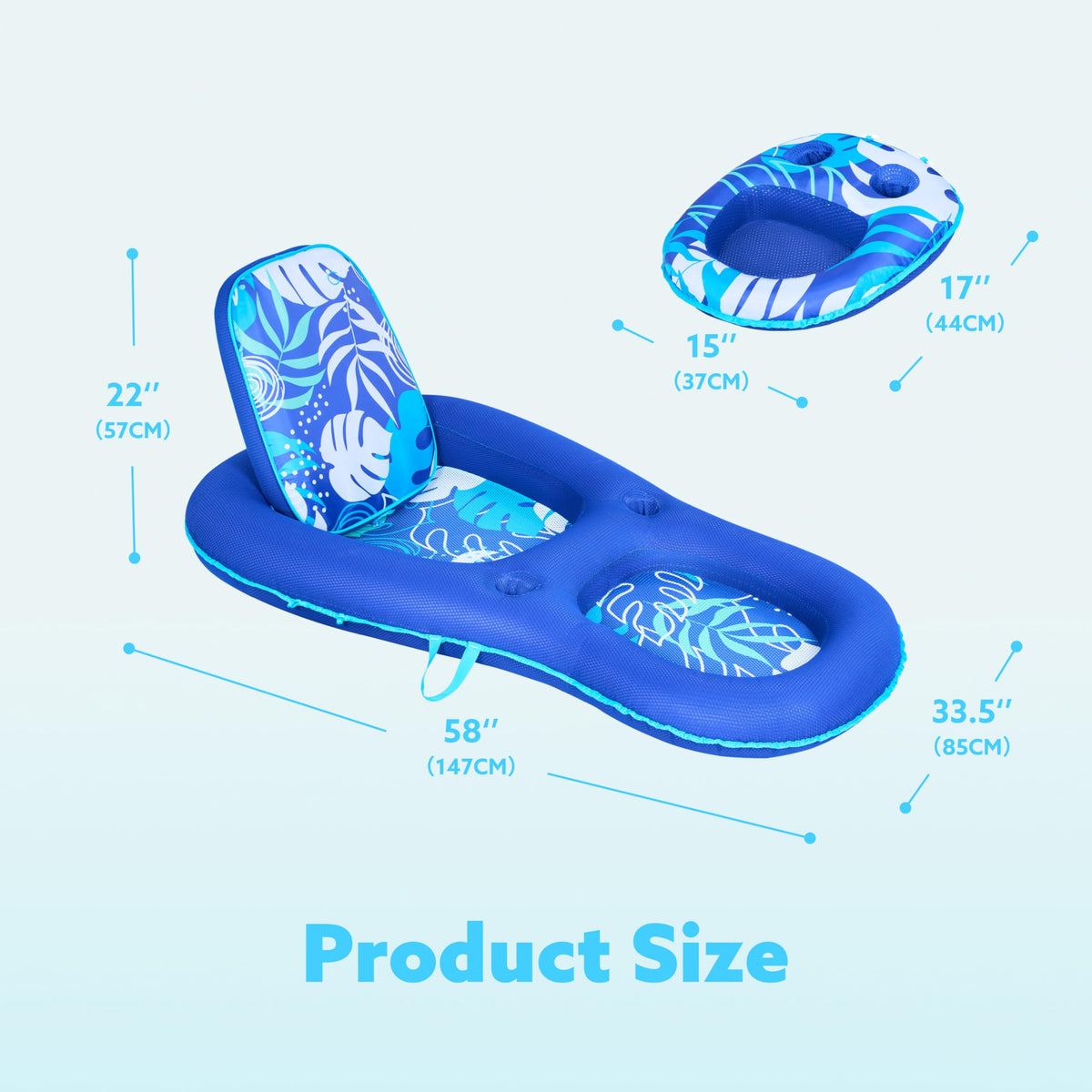 Convertible 2-in-1 design offers lounging and tanning options with Sloosh.