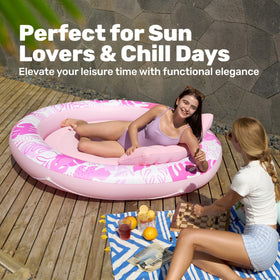 Sloosh pool lounge serves as a social hub for gatherings.