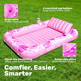 Sloosh flotation with stability rope helps secure your solo backyard session.