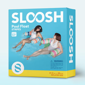 Sloosh pool party lounge chair stripes for outdoor gatherings.