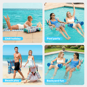 Sloosh pool party use on floats for social lounging.