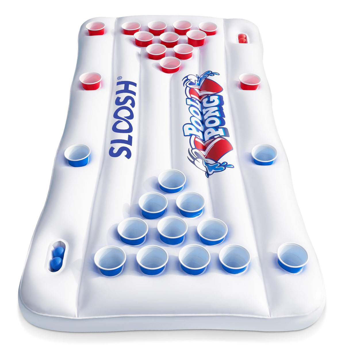 Sloosh pool pong table 6ft setup for family poolside fun