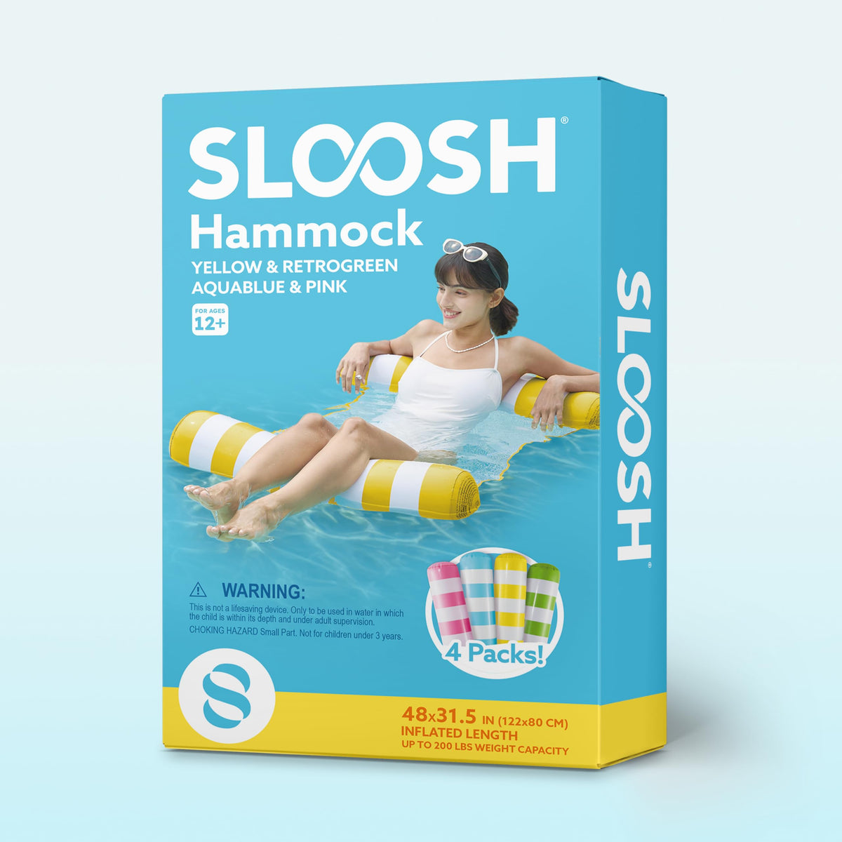 Sloosh poolside lounge setup showcasing versatile lounging options