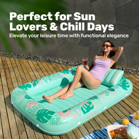Sloosh portable layout makes a private tanning spot anywhere you go.