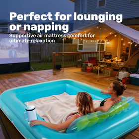 Sloosh portable oversized pool float sets up quickly for adventures