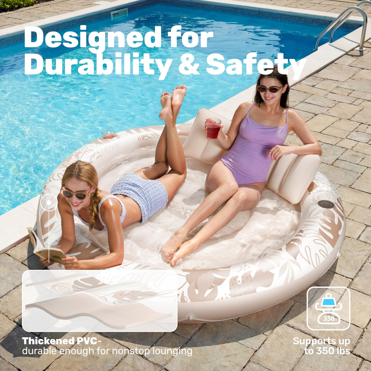 Sloosh premium materials demonstrate durable construction for repeated pool use.