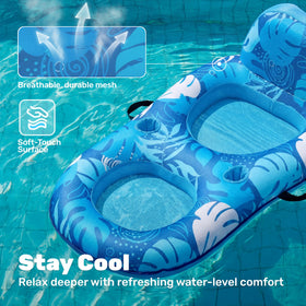 Sloosh pool float backrest for ergonomic support.