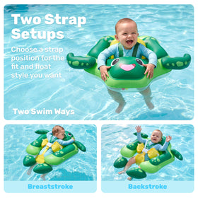 Sloosh removable sun canopy float provides shade during sunny pool sessions.