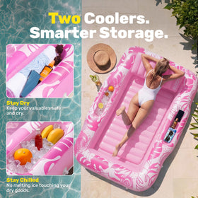 SLOOSH ribbed air cushion base supporting relaxed lounging on water